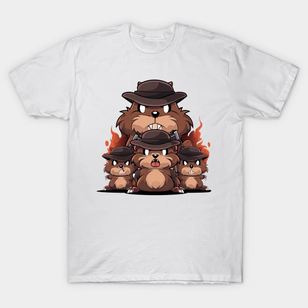 angry beavers T-Shirt by lets find pirate